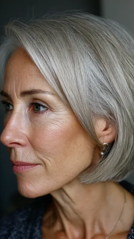 Tapered Neck-Length Cut - Hairstyles for women over 70 with fine hair