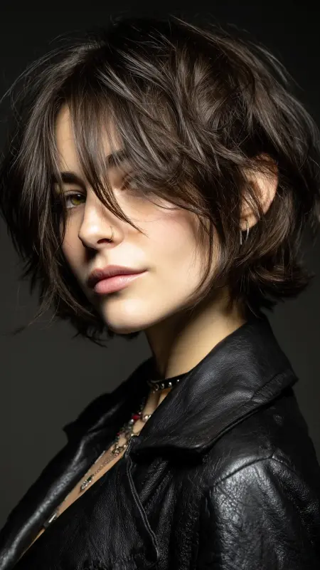 Textured Stacked Bob with Piecey Layers - Stacked Bob Haircut For Fine Hair