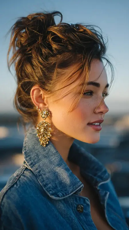 Textured Top Knot - Coarse Hairstyles For Women