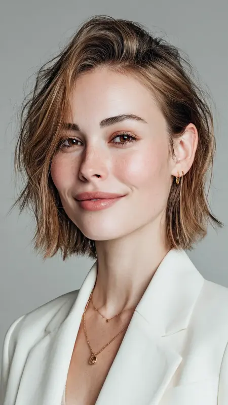 The Angled Lob - Sophisticated haircut