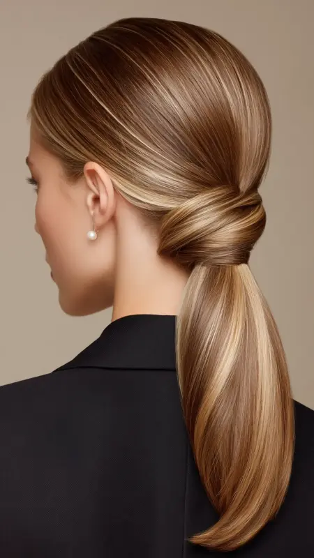 The Sophisticated Low Pony with Wrap - Sophisticated haircut