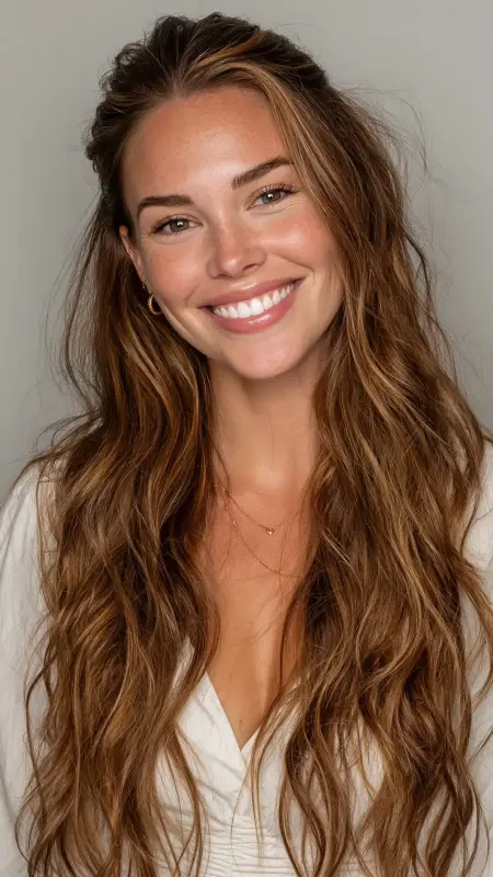 Toffee Brown with Golden Babylights - Classy hair color ideas