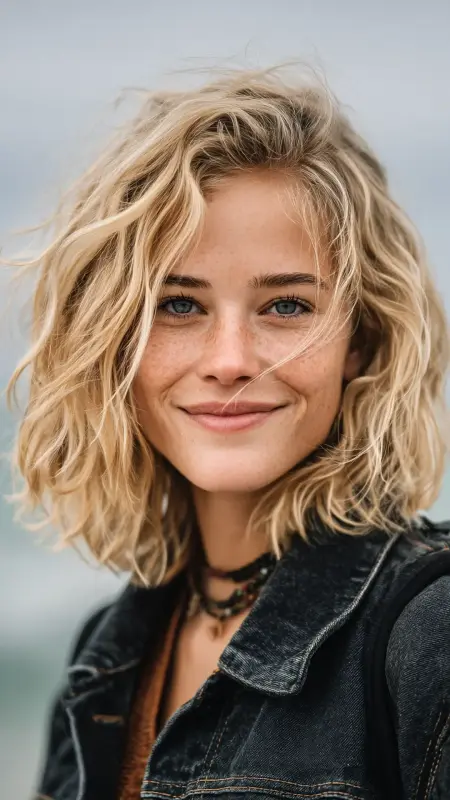 Tousled Beach Bob - Retro bob hairstyles