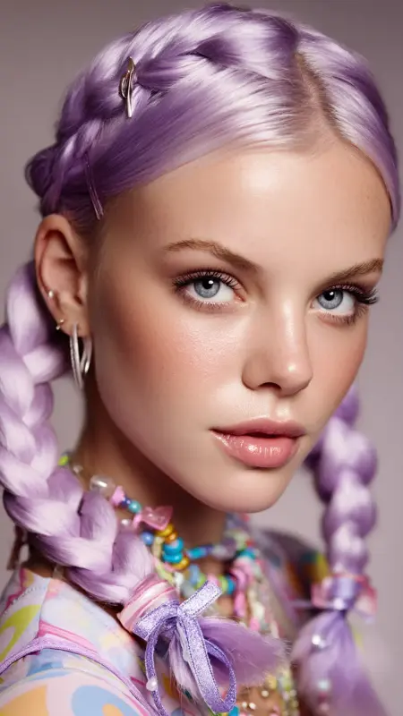 Ultra-Sleek Pigtails - Glass Hair