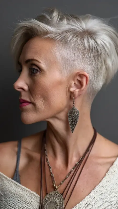 Undercut Pixie - Pixie hairstyles for older women over 60