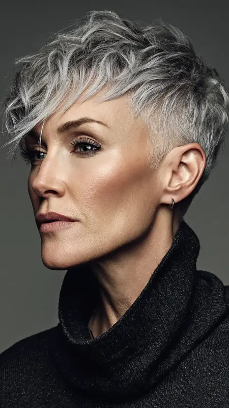 Undercut Pixie - pixie haircuts for women over 60
