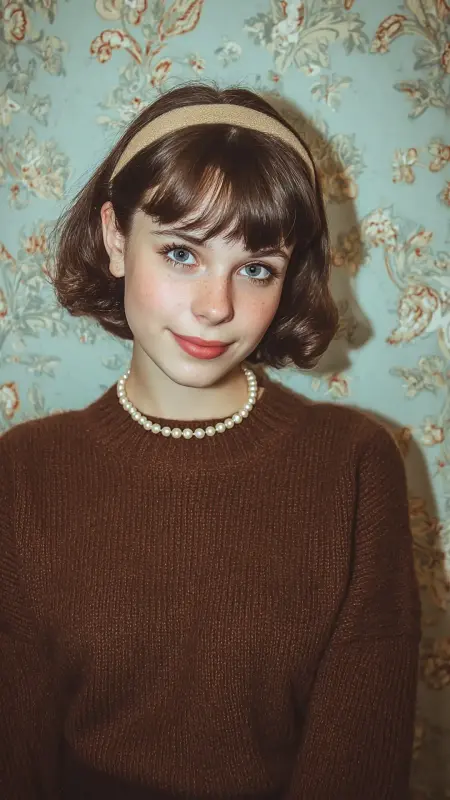 Vintage Bob Hairstyle with Headband - Vintage bob hairstyle