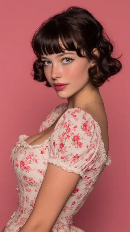 Vintage Bob with Finger-Coiled Ends - Vintage bob hairstyle