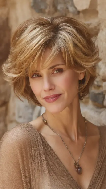 Voluminous Crown Layered Cut - Sassy hair older women