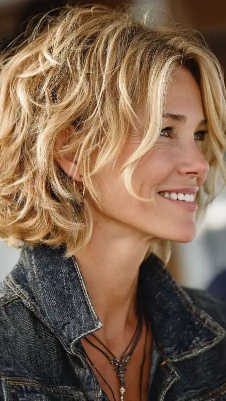 Voluminous Crown Short Shag - Hairstyles For Women Over 50 With Thinning Hair
