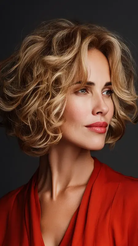 Voluminous Curly Lob Long Bob - Hairstyles For Women Over 60 With Curly Hair