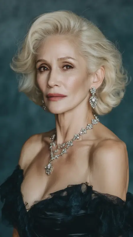 Voluminous Shoulder-Length Cut with Lifted Crown - Shoulder Length Haircuts For Women Over 60