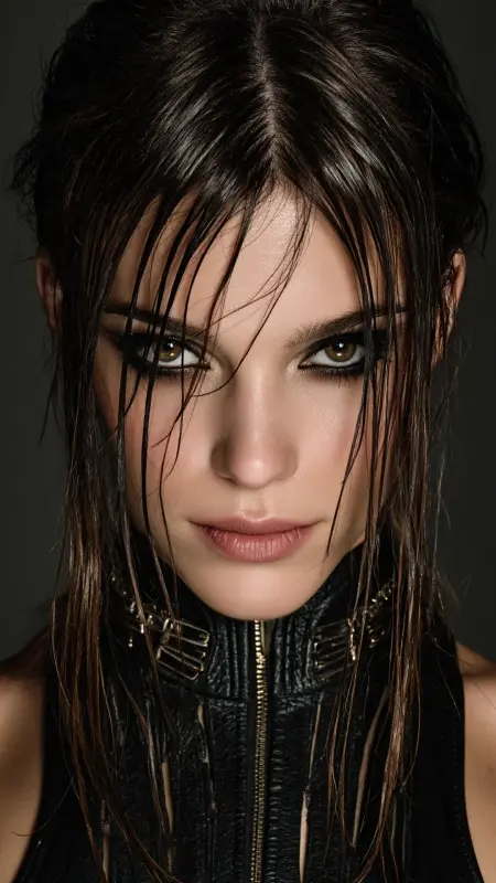 Wet-Look Straight Hair - Straight Hairstyles