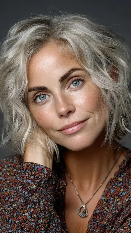 Wispy Shoulder-Length Layers - medium length hair for women over 50