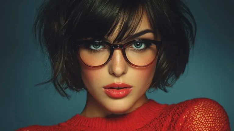 short hairstyle women with glasses 3