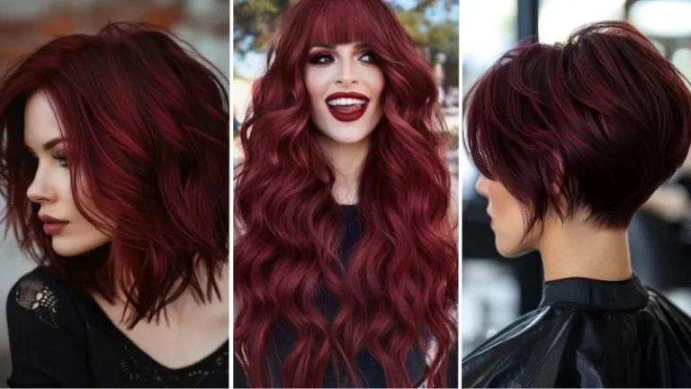 dark red hair