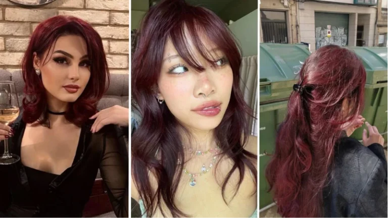 wine red hair