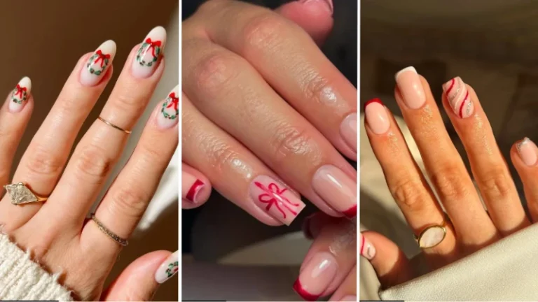 christmas nails minimalist 1