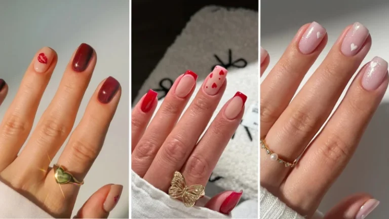 short valentine nails 1