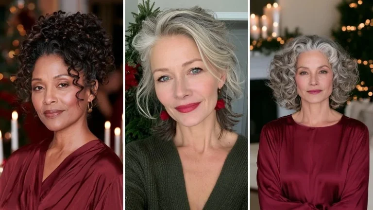 festive christmas hairstyles for women over 50 1