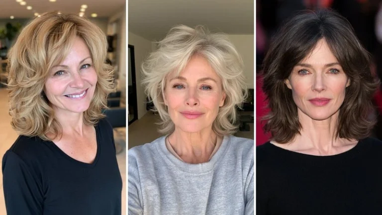 shaggy hairstyles for older women 1